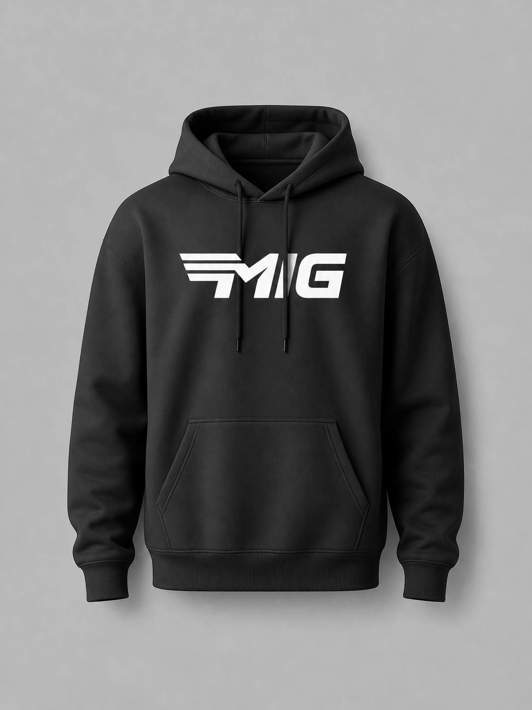 Black MIG signature hoodie design concept